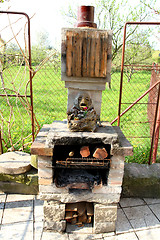 Image showing outdoor fireplace