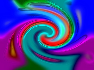Image showing abstract color twirl background 