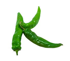 Image showing Letter K composed of green peppers