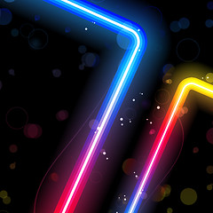 Image showing Rainbow  Lines Background with Sparkles and Swirls.