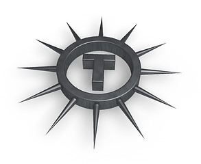 Image showing spiky letter t