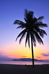 Image showing Sunrise at beach