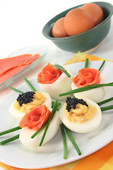 Image showing Stuffed eggs