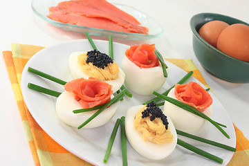 Image showing Stuffed eggs