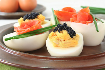 Image showing Stuffed eggs