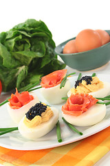 Image showing Stuffed eggs