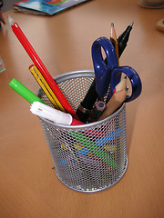 Image showing full desk tidy container