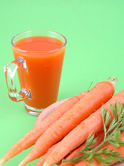 Image showing natural carrot juice