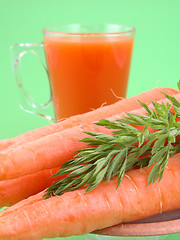 Image showing natural carrot juice