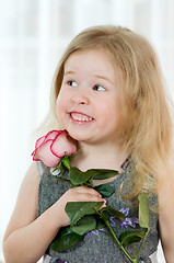 Image showing girl with rose