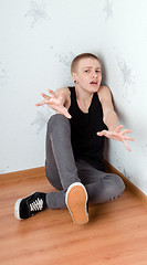 Image showing afraid teenager