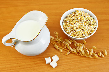 Image showing Ingredients for oatmeal