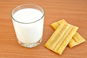 Image showing Milk loaves on a board