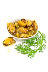 Image showing Mussels with fennel