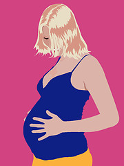 Image showing Illustration of the pregnant woman