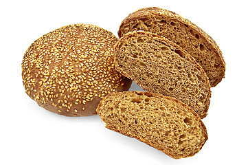 Image showing Rye rolls with sesame seeds