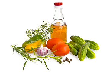 Image showing Vegetables with vinegar