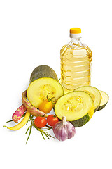 Image showing Zucchini with vegetable and oil