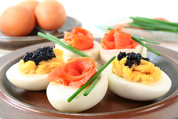 Image showing Stuffed eggs