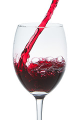 Image showing red wine glass