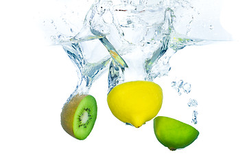 Image showing citrus fruit splashing