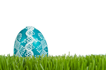 Image showing easter egg in grass