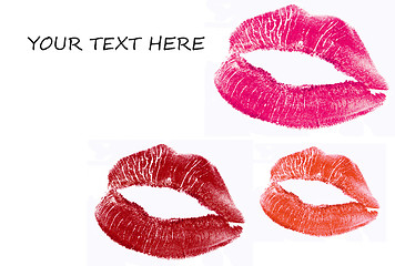 Image showing red lips print