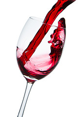 Image showing red wine glass