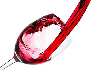 Image showing red wine glass