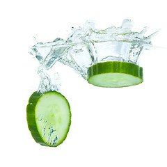 Image showing cucumber in water