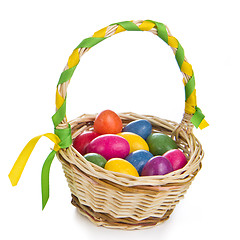 Image showing easter eggs in basket