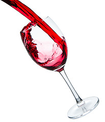 Image showing red wine glass