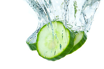 Image showing cucumber in water