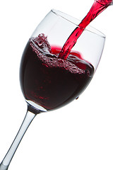 Image showing red wine glass