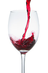 Image showing red wine glass