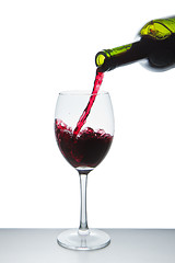 Image showing red wine glass