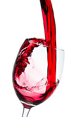 Image showing red wine glass