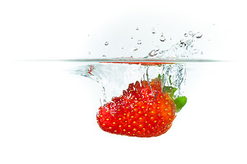 Image showing strawberry in the water