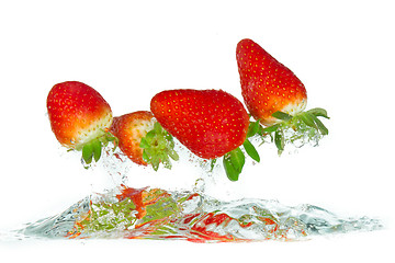 Image showing strawberry in the water