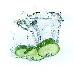 Image showing cucumber in water