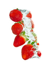 Image showing strawberry in the water