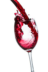 Image showing red wine glass