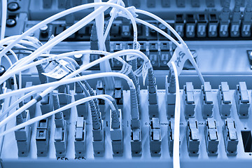 Image showing cables connected to servers 