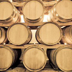 Image showing wine barrels
