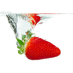 Image showing strawberry in the water