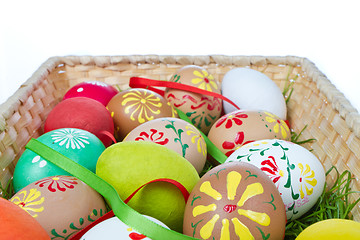 Image showing painted easter eggs