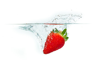 Image showing strawberry in the water