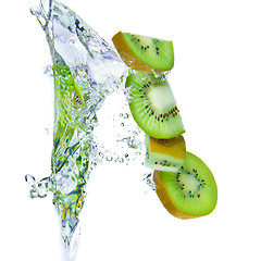 Image showing kiwi splashing