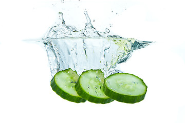 Image showing cucumber in water