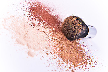 Image showing makeup brush and powder